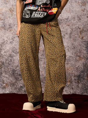 Cheetah Print Barrel Pants - 2416 