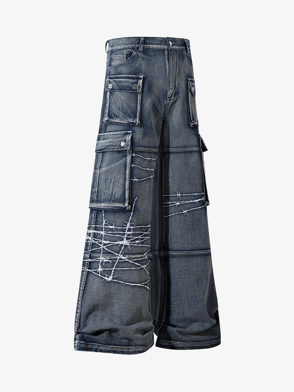 Thesupermade High Street Embroidery Hip-Hop Jeans - 2122 