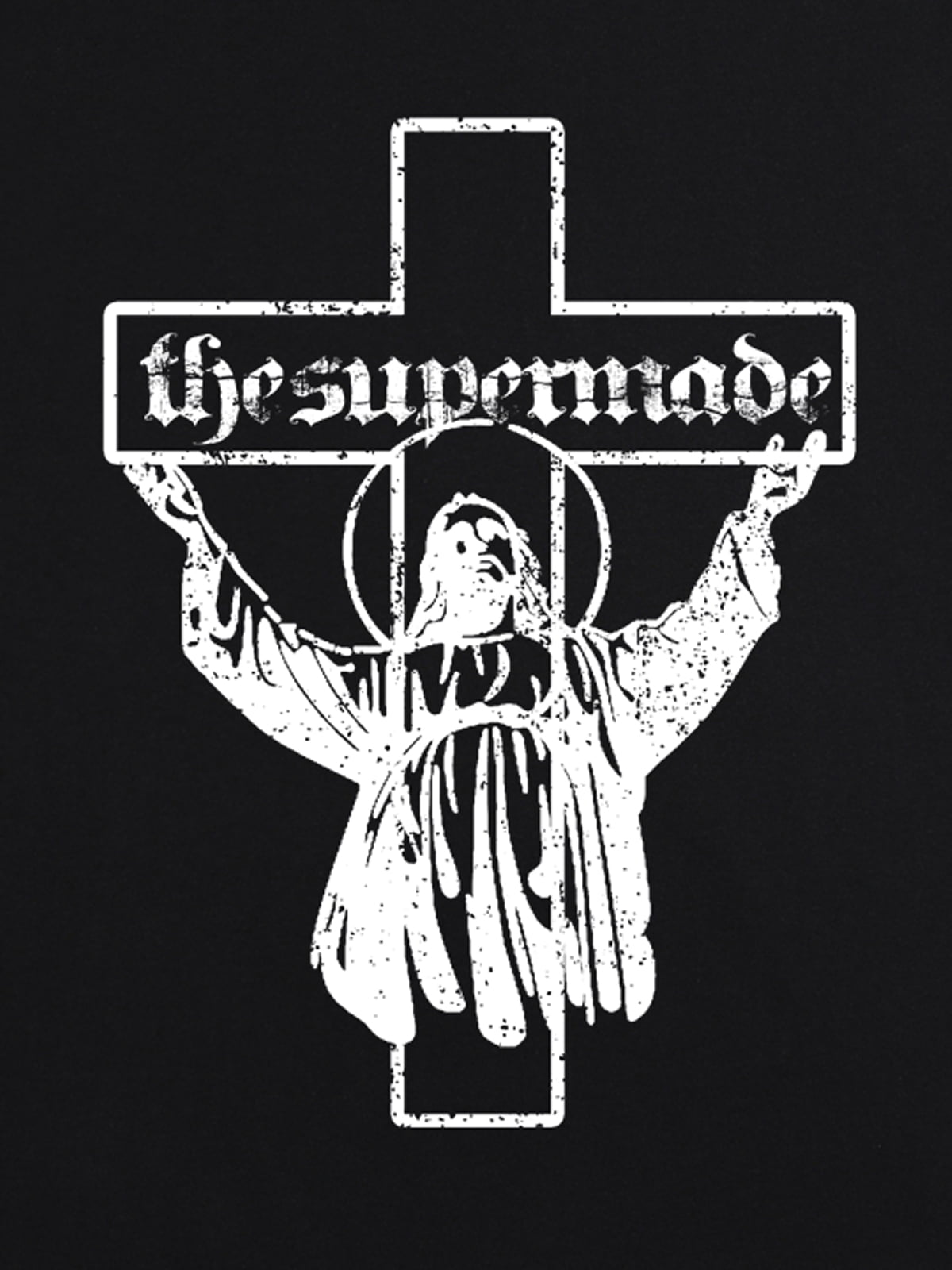 Original Distressed Cross Graphic T-Shirt 