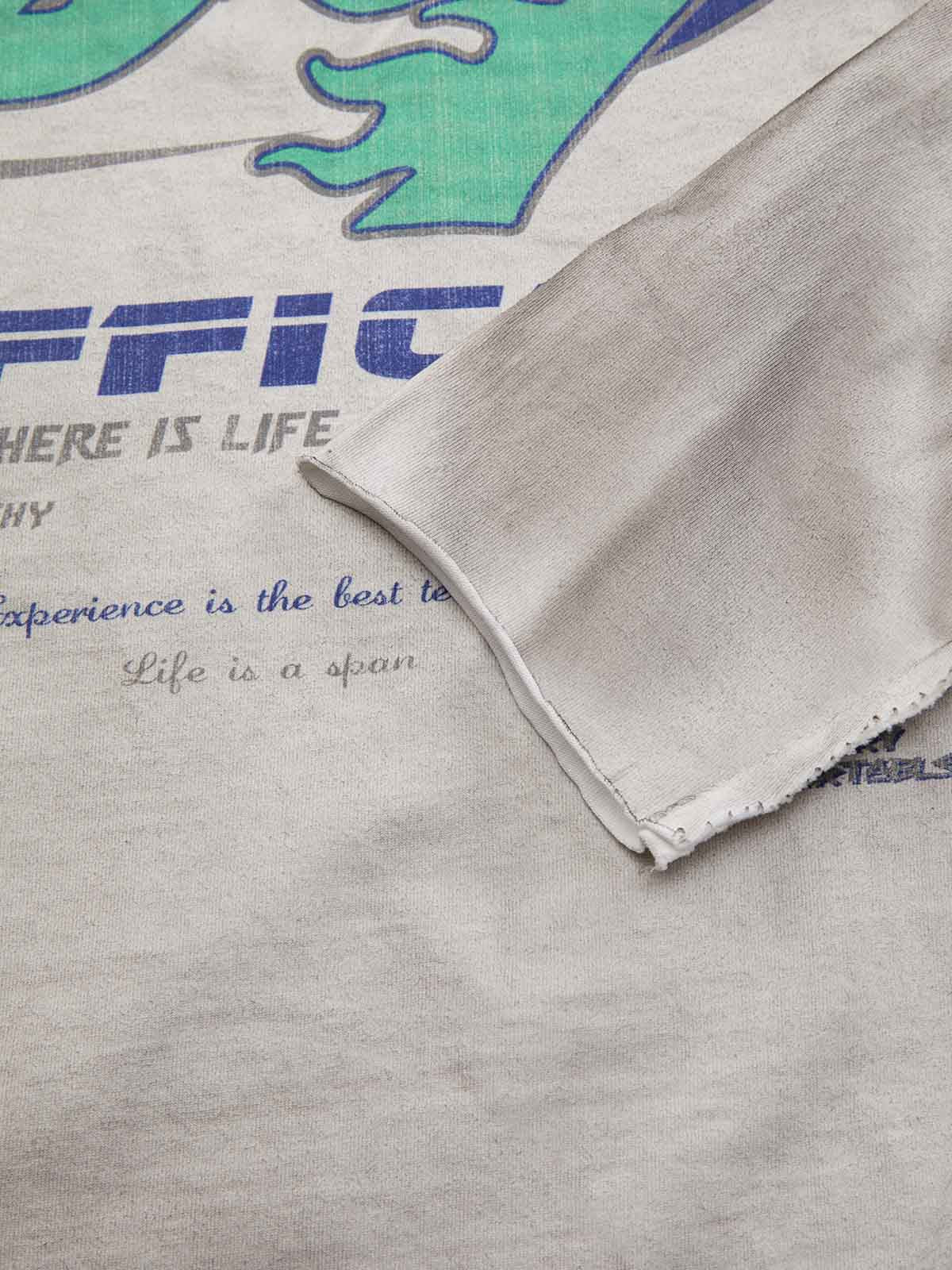 Thesupermade Washed Edge Long Sleeve T-Shirt 