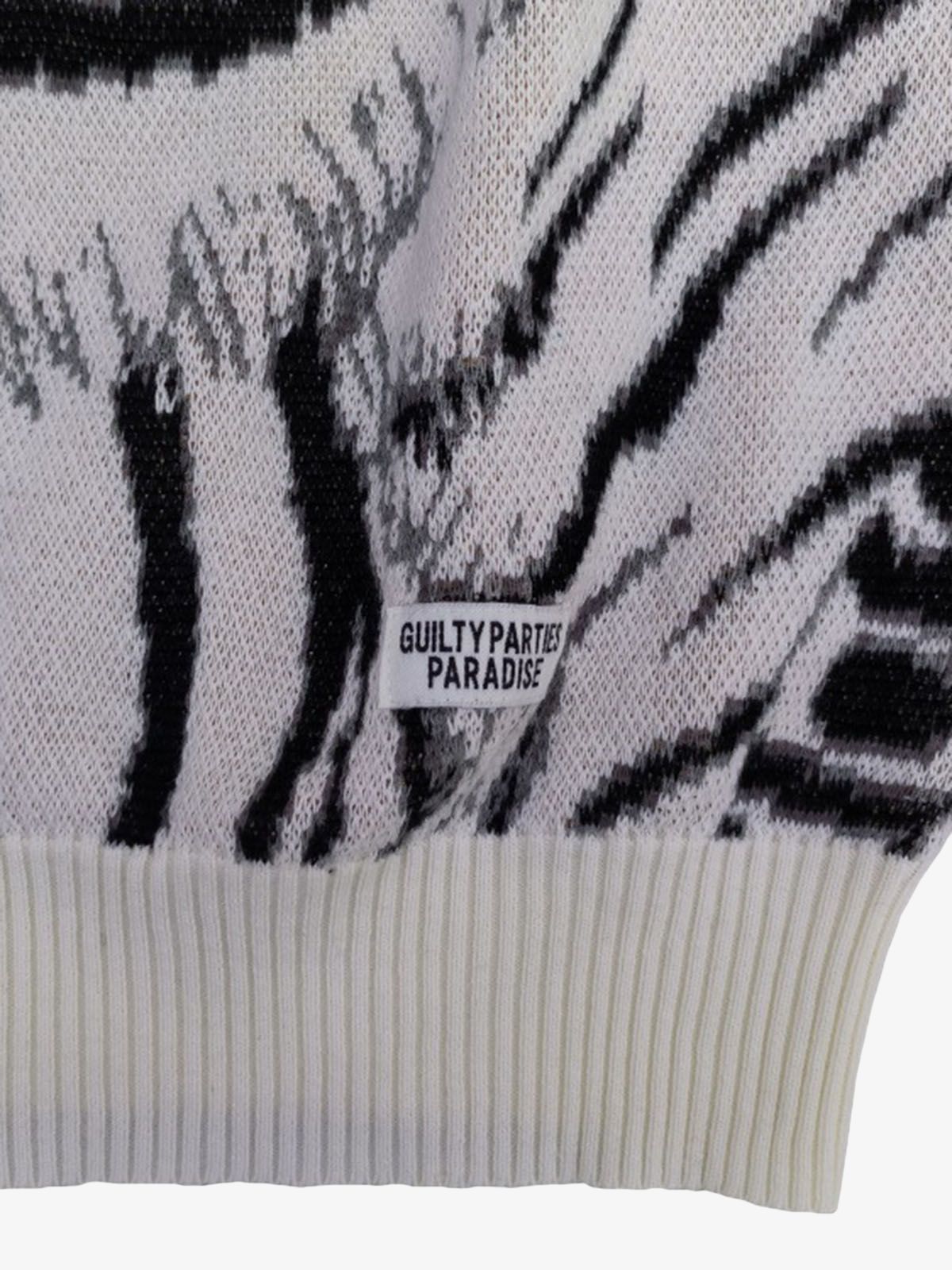 Tiger Crew Neck Knitted Sweater 