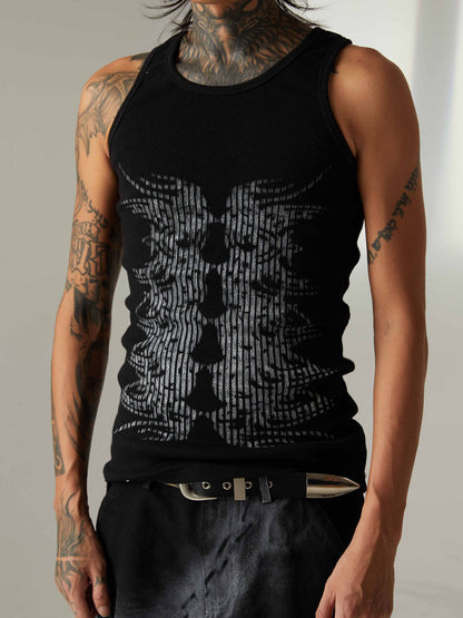 Street Skeleton Print Vest 