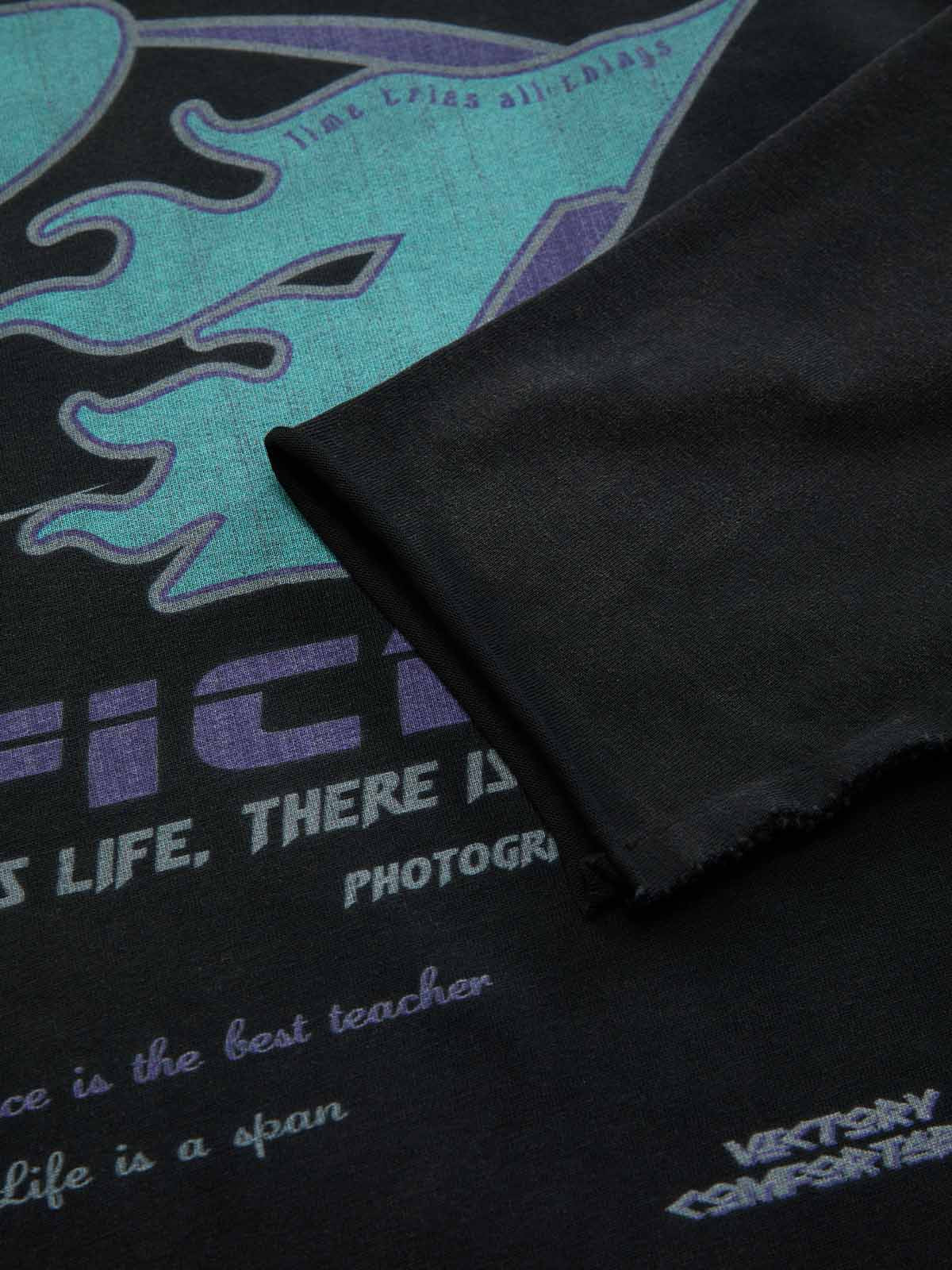 Thesupermade Washed Edge Long Sleeve T-Shirt 