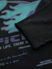 Thesupermade Washed Edge Long Sleeve T-Shirt 