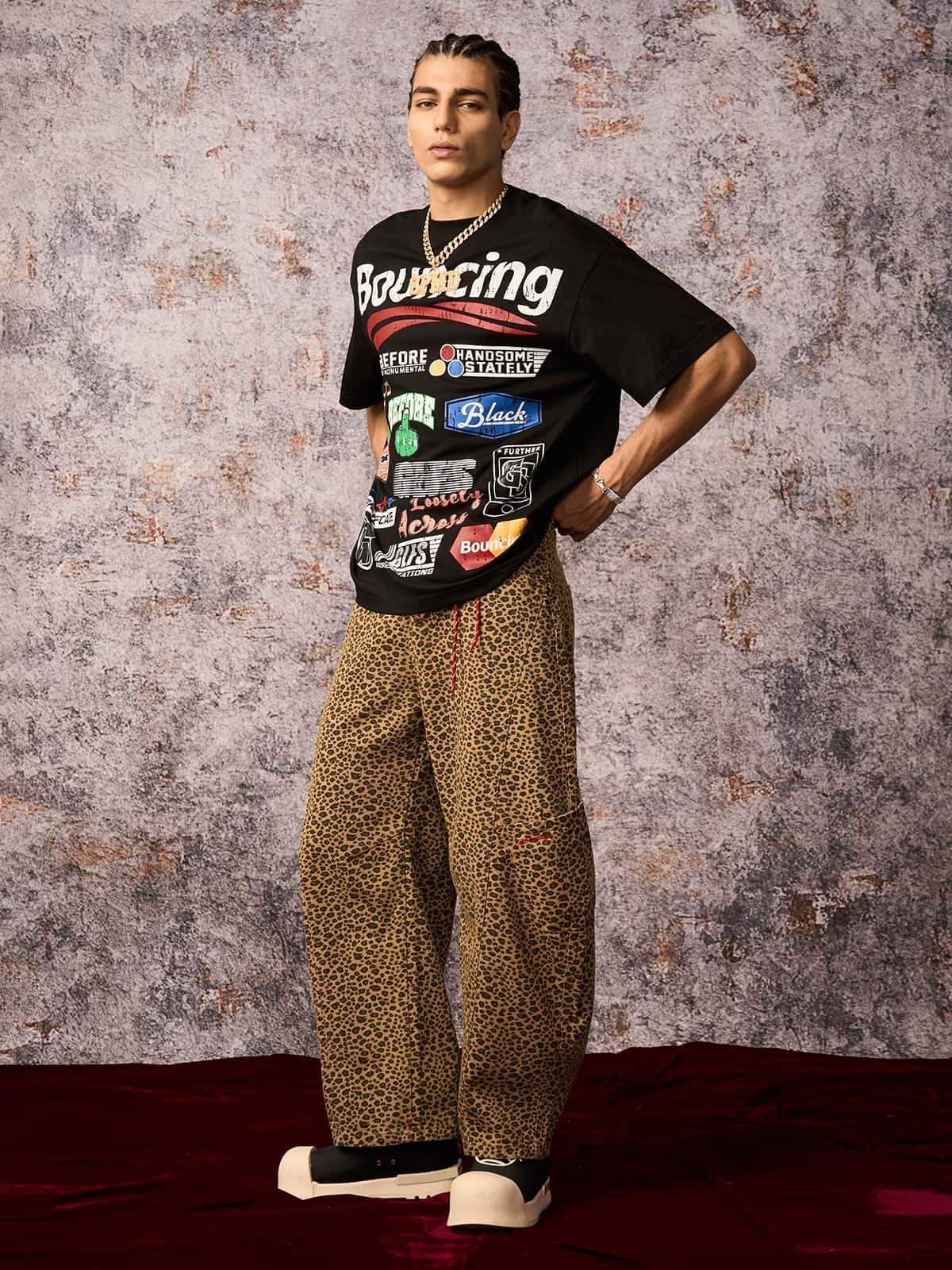 Cheetah Print Barrel Pants - 2416 