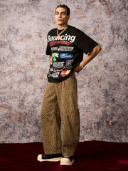Cheetah Print Barrel Pants - 2416 