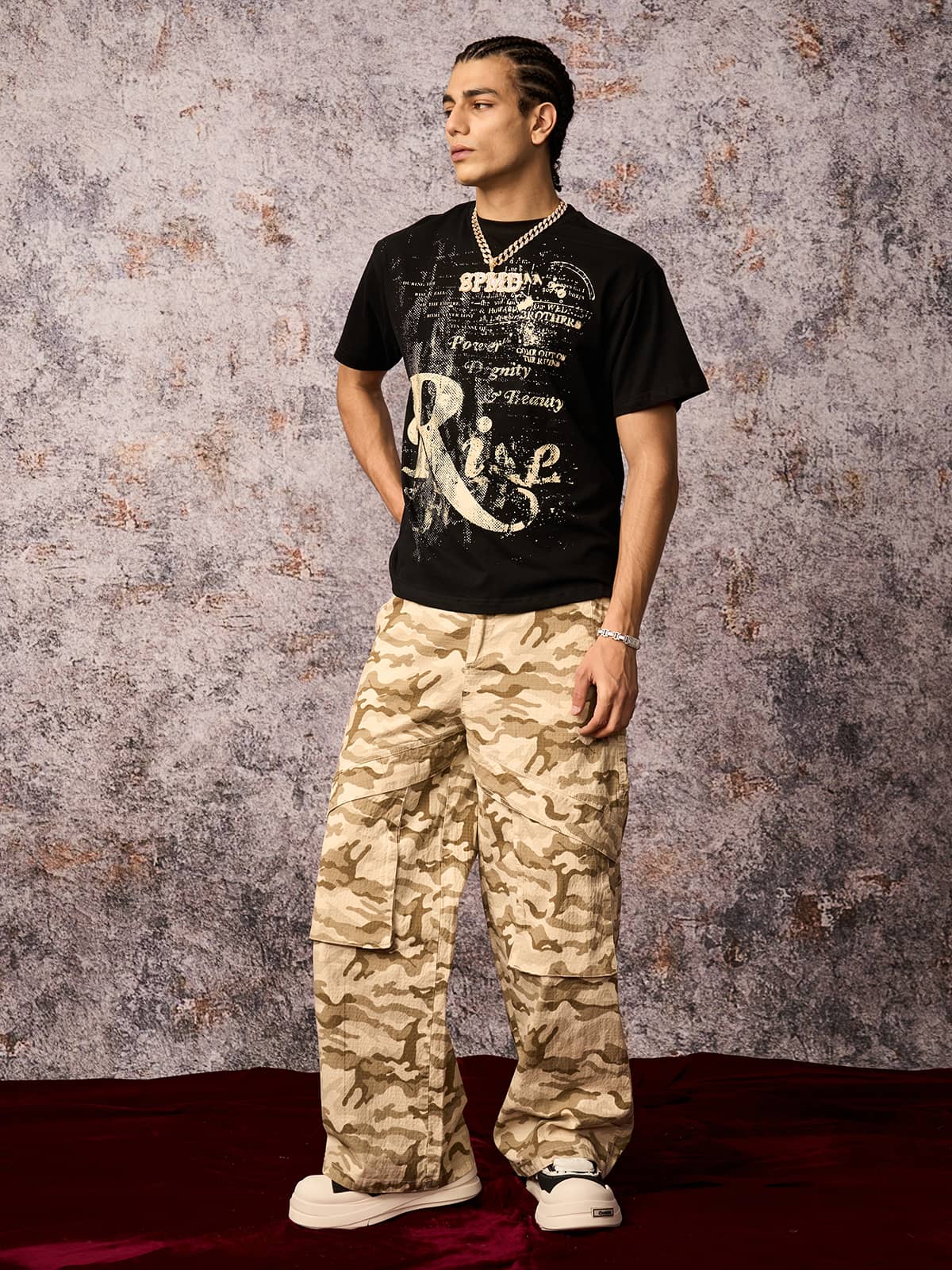 Phantom Letter Print T-shirt 