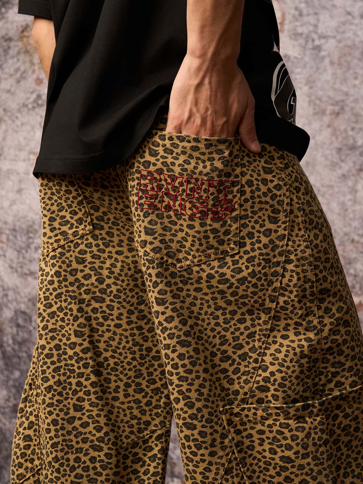 Cheetah Print Barrel Pants - 2416 