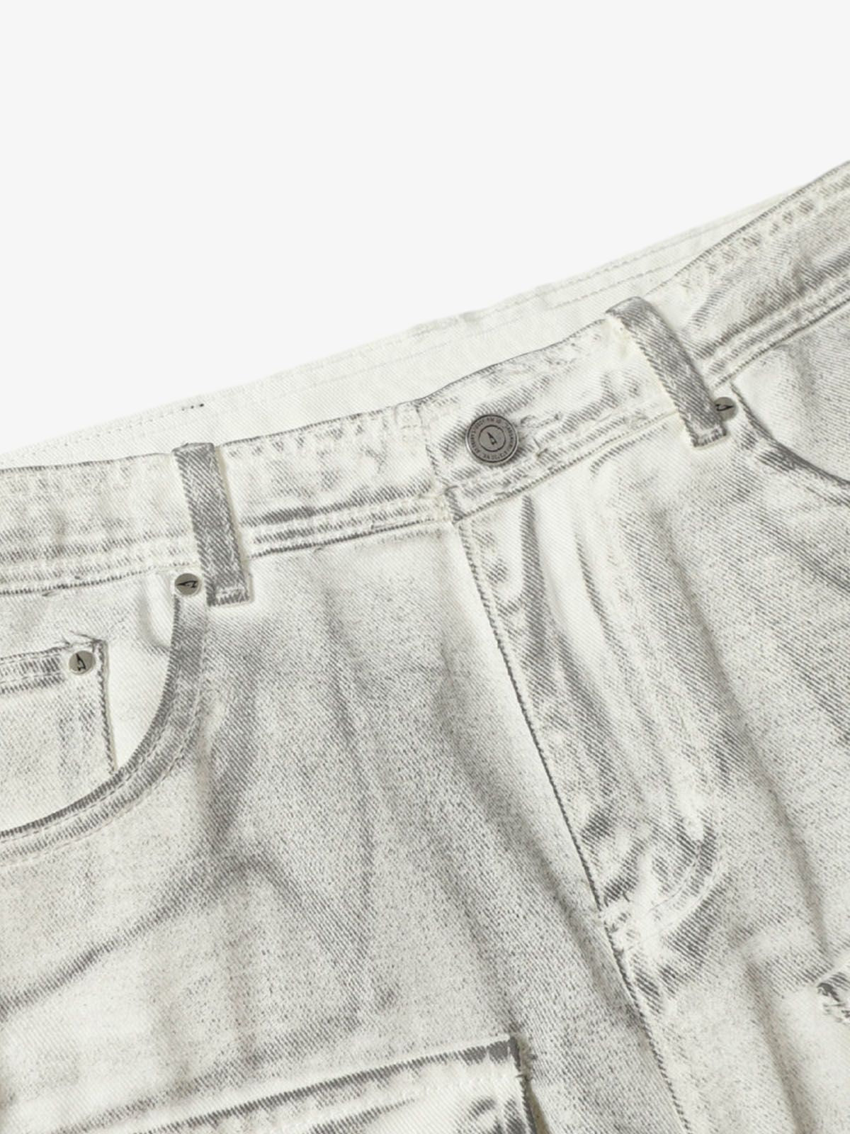 Distressed Multi-Pocket Cargo Shorts 