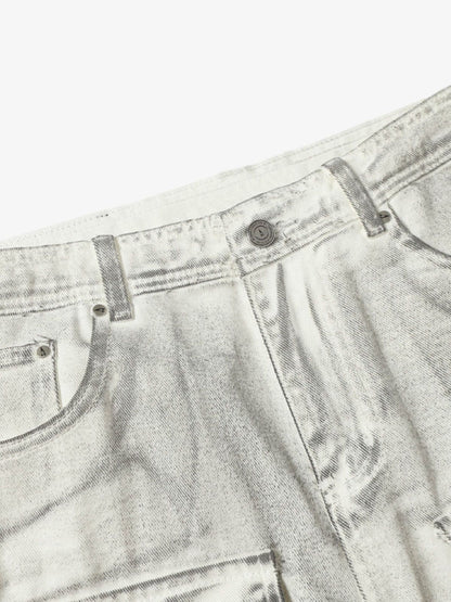 Distressed Multi-Pocket Cargo Shorts 
