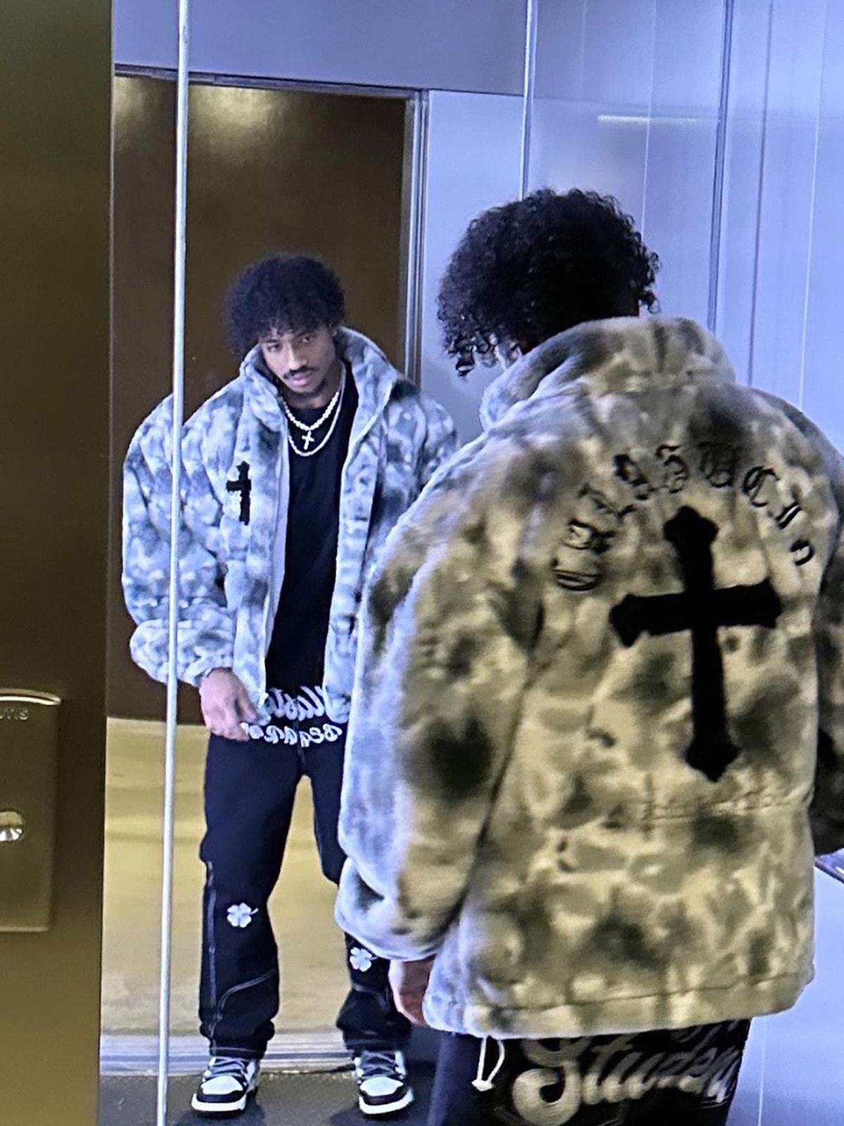 Heavy-Duty Faux Lambswool Tie-Dye Urban Jacket - 1558 
