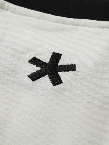 Heavy Washed Street Metal Collar T-shirt 