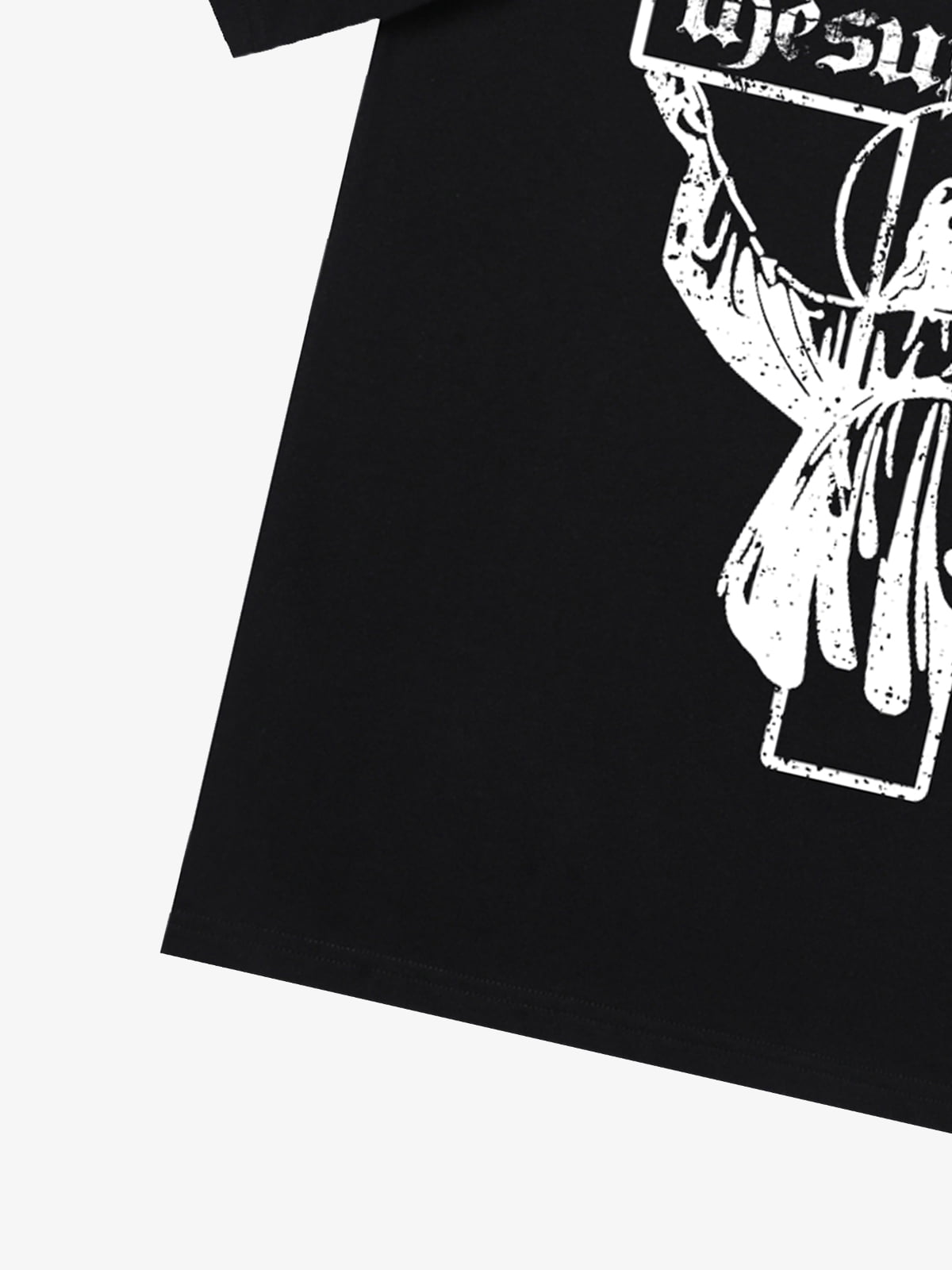 Original Distressed Cross Graphic T-Shirt 