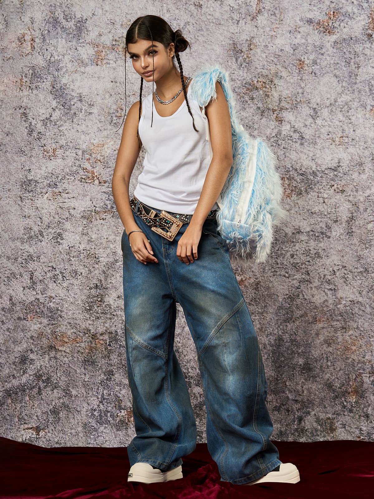 Dirty Dye Baggy Barrel Jeans 