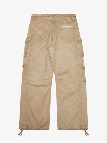 Thesupermade Vintage Wasteland Style Multi Pocket Work Pants 