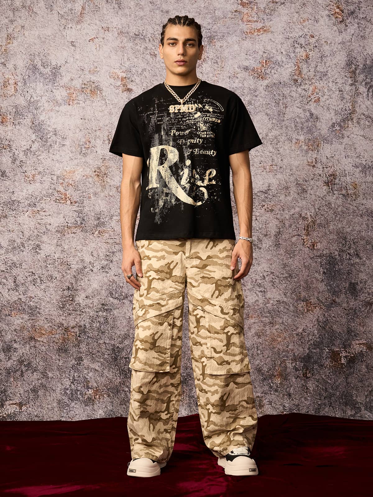 Phantom Letter Print T-shirt 