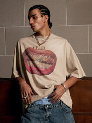 Full Diamond Tooth Pattern T-Shirt - 2258 
