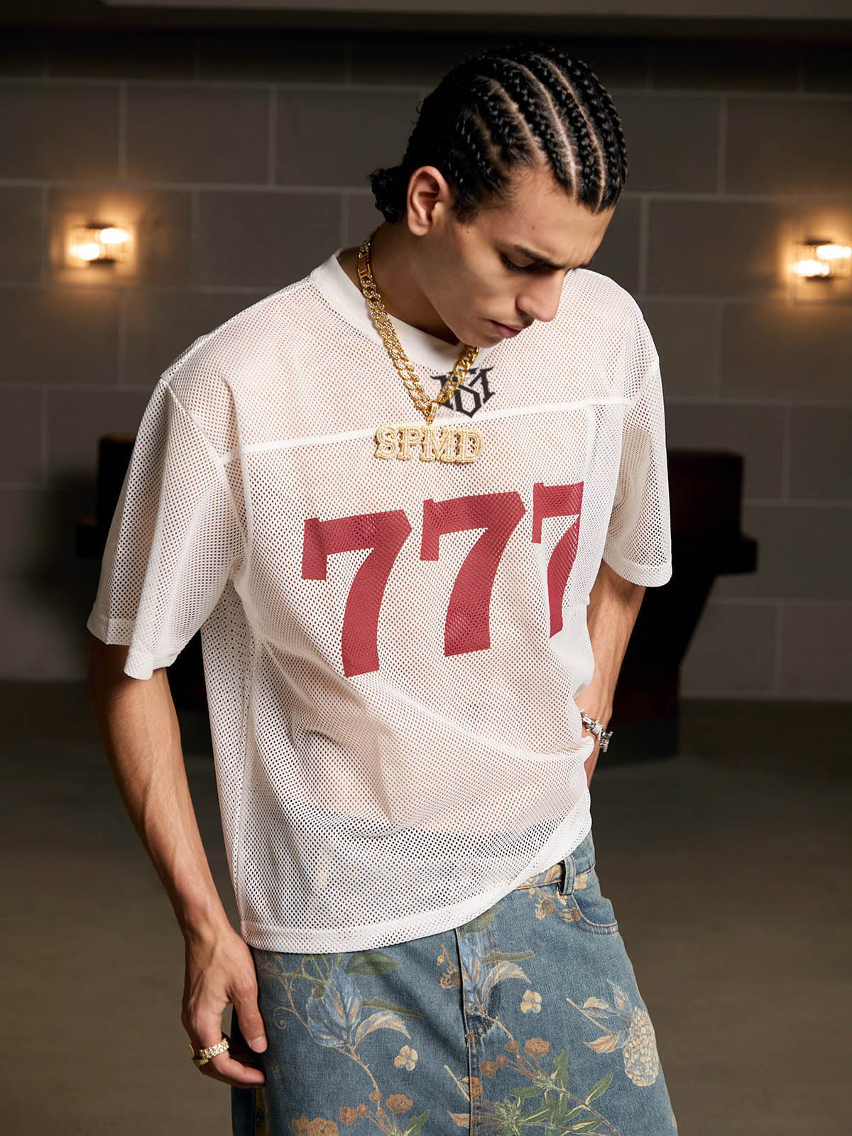 Jersey Letter Print Quick Dry V-neck T-shirt - 2389 