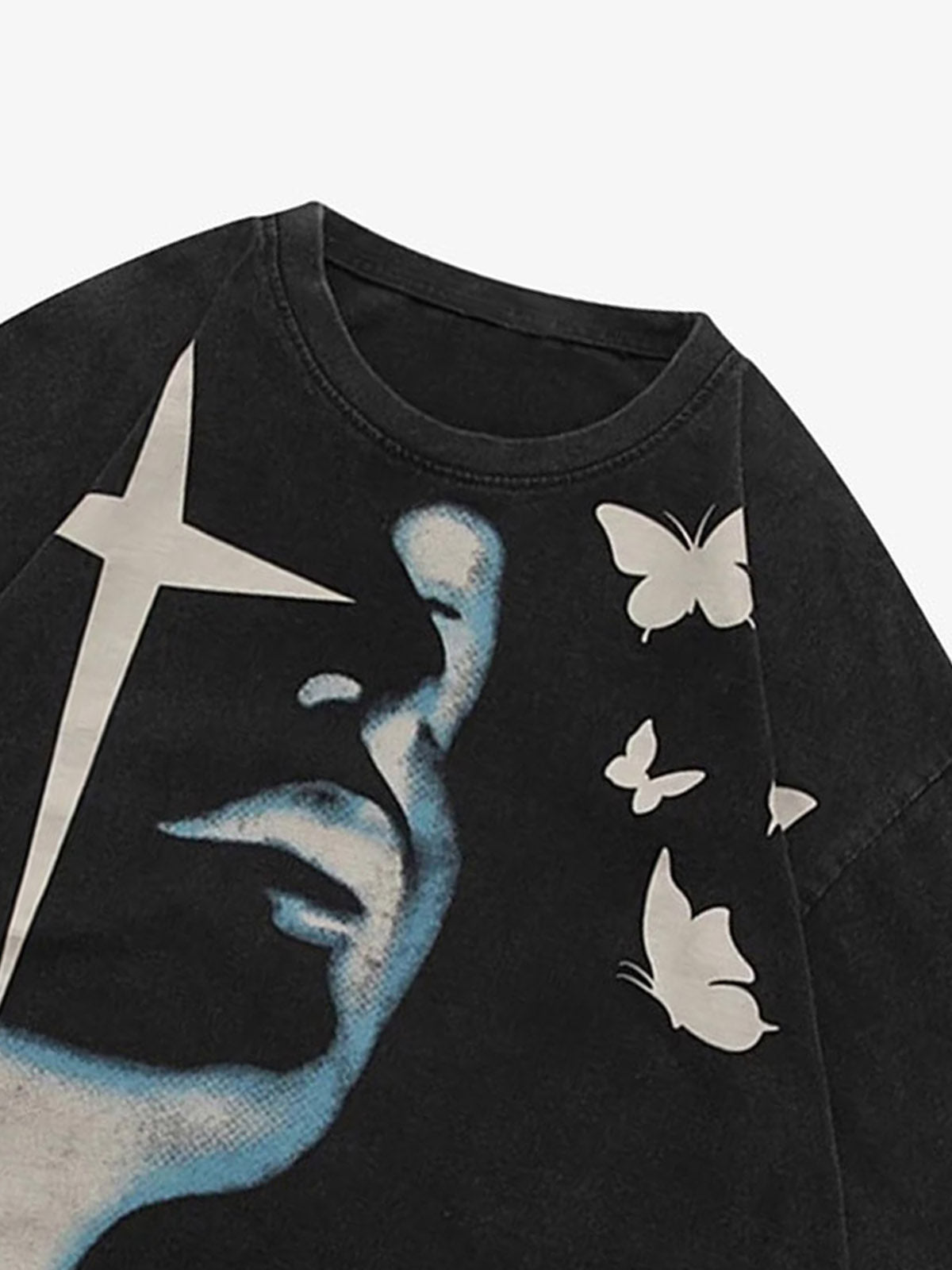 Thesupermade Abstract Portrait Print T-shirt - 1619 
