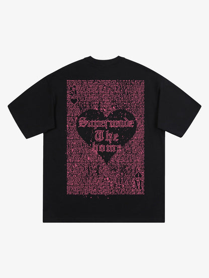 Thesupermade Valentine's Day Graffiti Poker T-shirt - 1946 