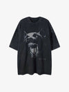 Thesupermade Doberman Print Washed T-shirt - 1856 