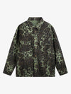 Retro Cheetah Print Workwear Long-Sleeve Shirt 