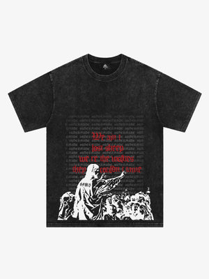 Bold Graphic Slogan T-Shirt 