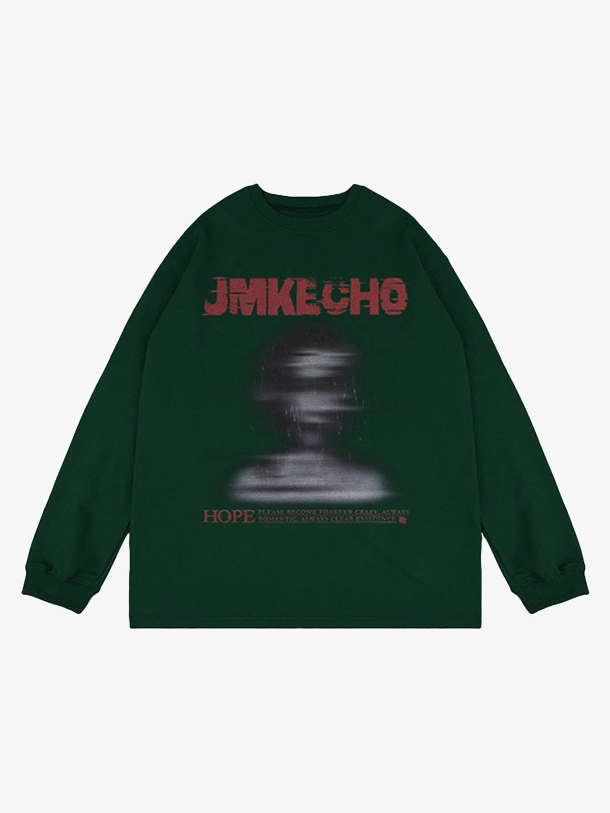 Thesupermade Blurred Silhouette Print Long Sleeve T-shirt 