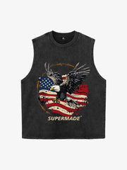 Original Printed Eagle Graphic Tank Top Vest 