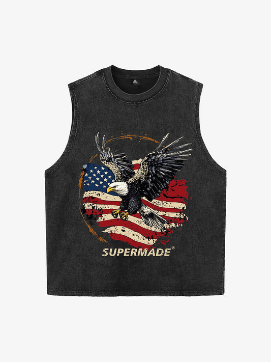Original Printed Eagle Graphic Tank Top Vest 