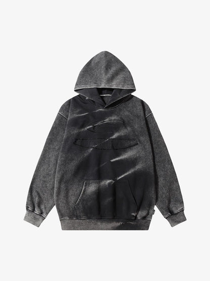 Thesupermade Tie-dye Contrasting Print Pullover Hoodie 