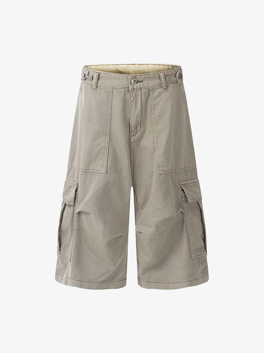 Thesupermade High Street Multi-pocket Workwear Casual Jorts 