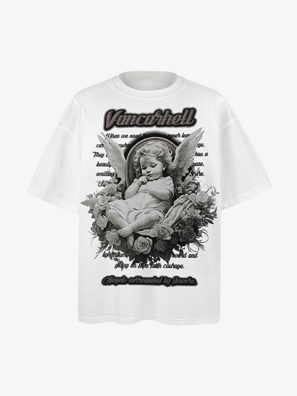 Angel Print Oversized T-Shirt 