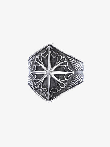 Star Engrave Steel Ring 