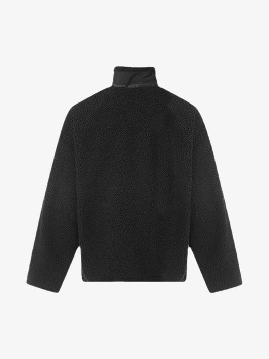 Thesupermade Jacquard Stand Collar Sherpa  Jacket 