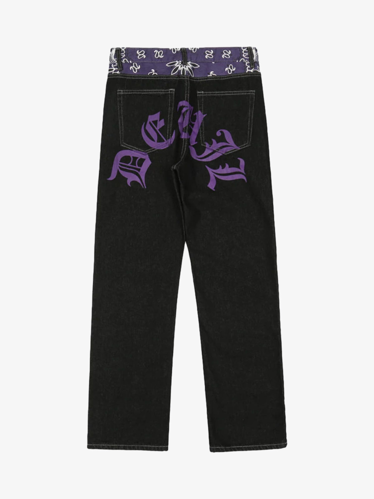 Thesupermade Petal Letter Straight Jeans 