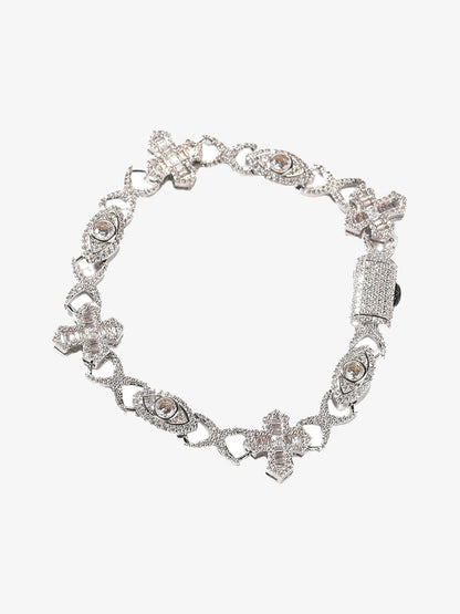 Evil Eye Copper Cross Bracelet 