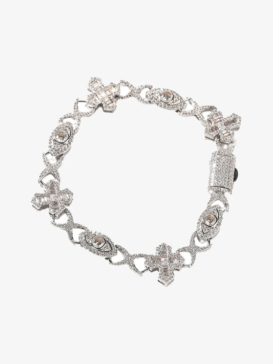 Evil Eye Copper Cross Bracelet 