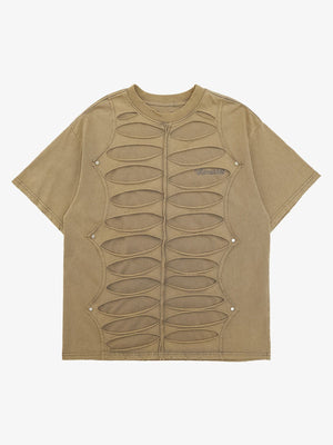 Thesupermade High Street Hip Hop Hole Design T-shirt 