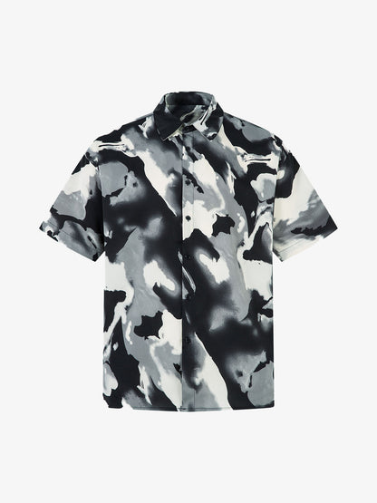 Abstract Tie-Dye Print Shirt 