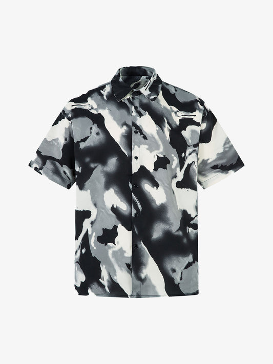 Abstract Tie-Dye Print Shirt 
