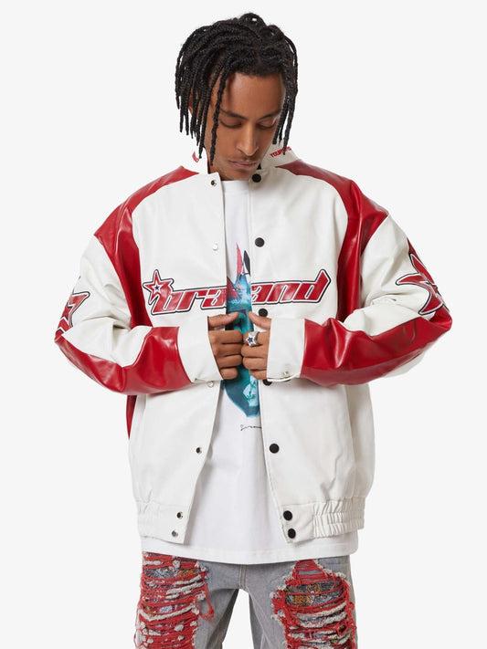 Thesupermade American Vintage Colorblock Leather Jacket - 1728 