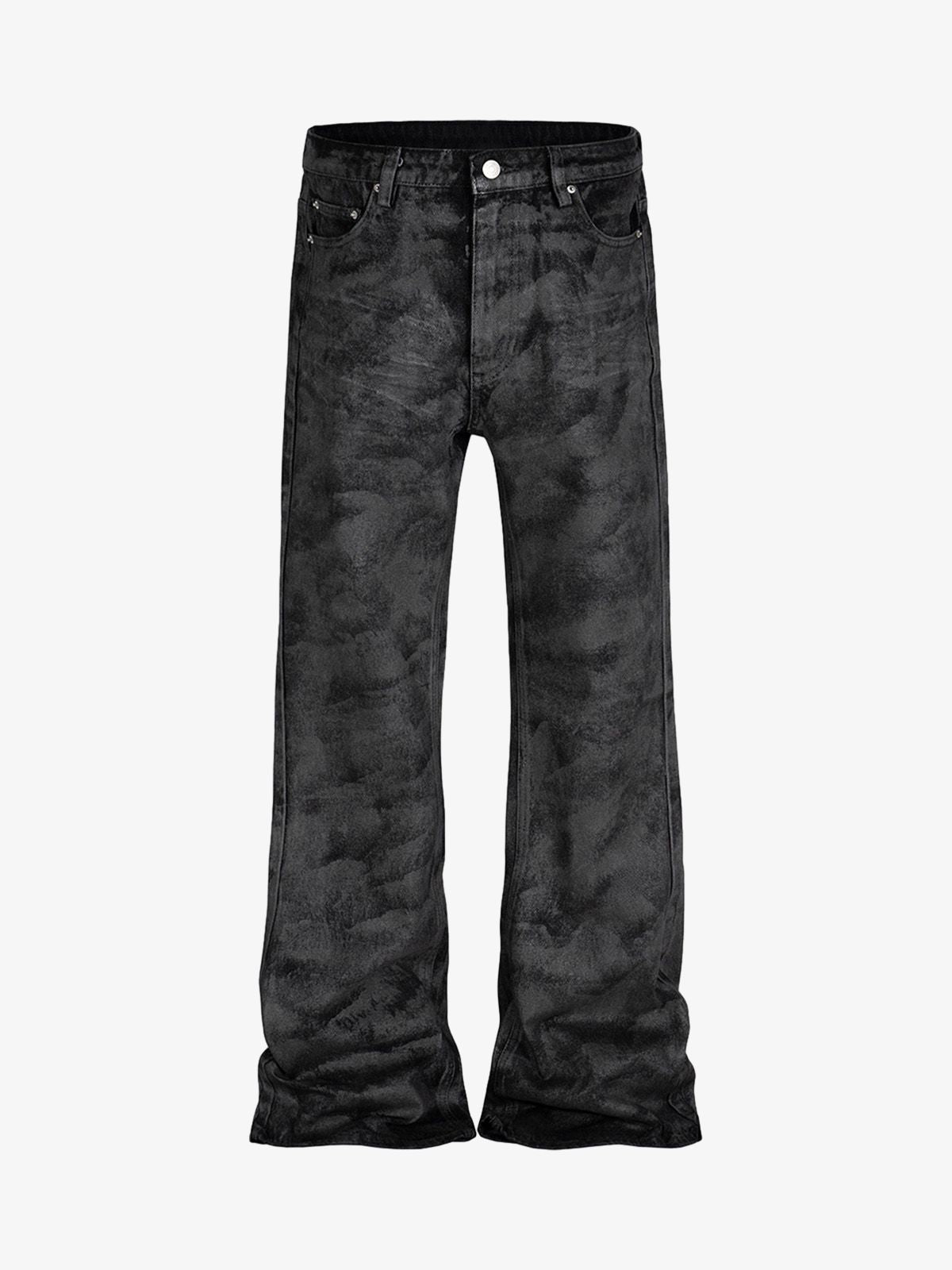 Retro Hand Brushed Glitter Flare Jeans