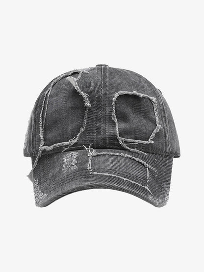 Washed Color Matching Hole  Cap 