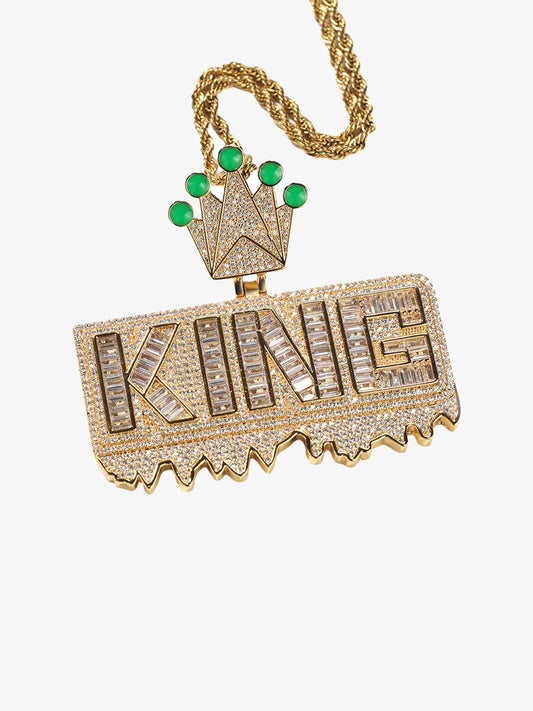 "KING" Crown Pendant Necklace 