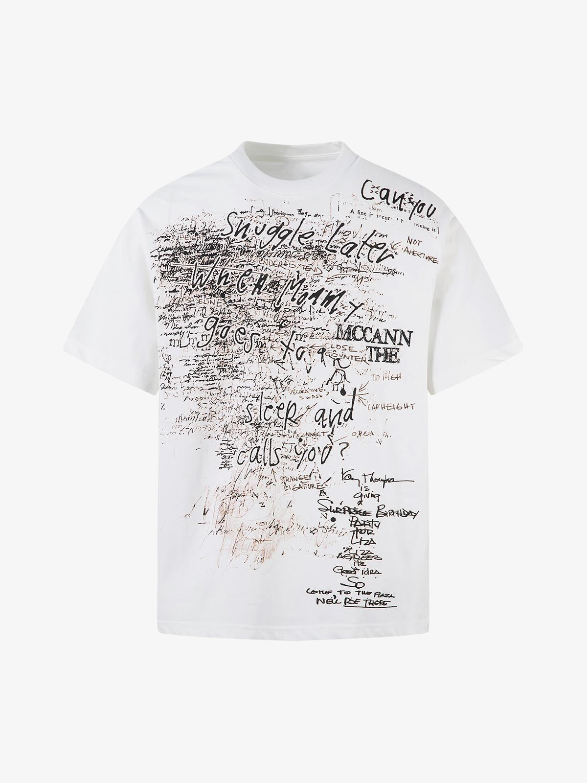 Graffiti Letter Print Oversized T-Shirt - 2417 