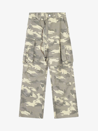 Thesupermade Camouflage Multi Pocket Cargo Pants 