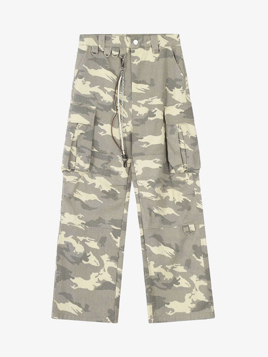 Thesupermade Camouflage Multi Pocket Cargo Pants 