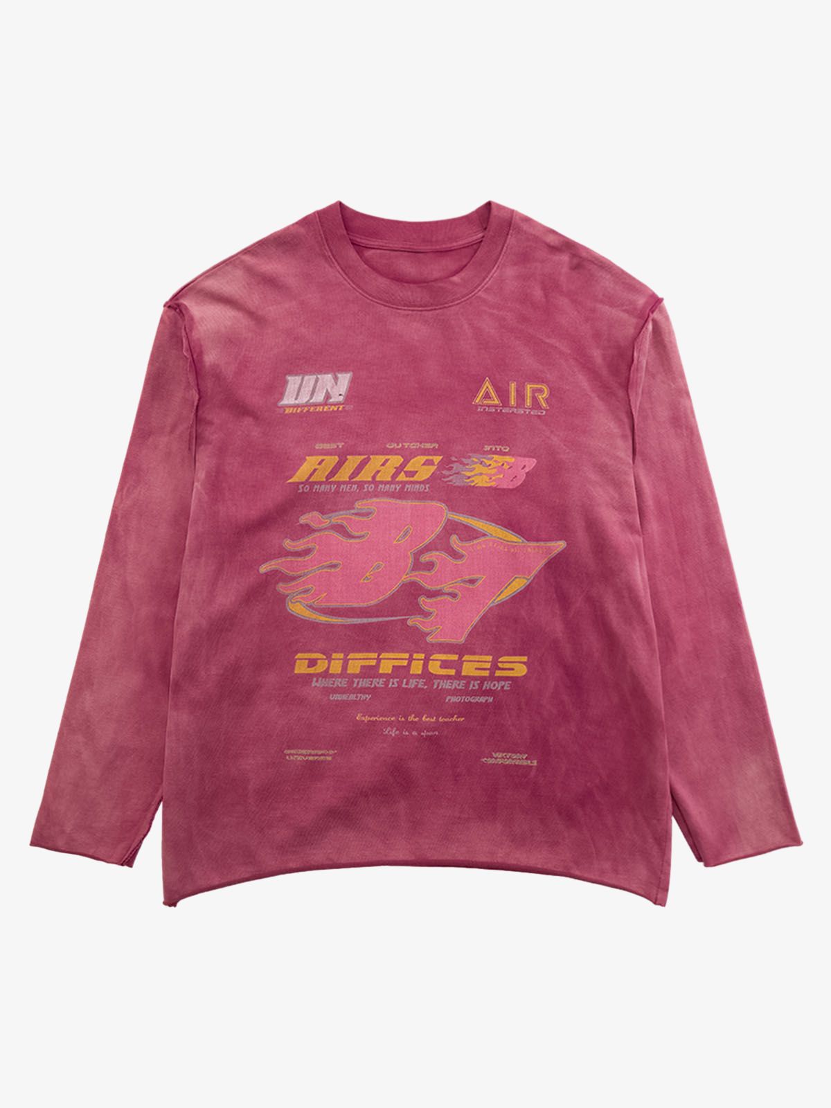 Thesupermade Washed Edge Long Sleeve T-shirt 