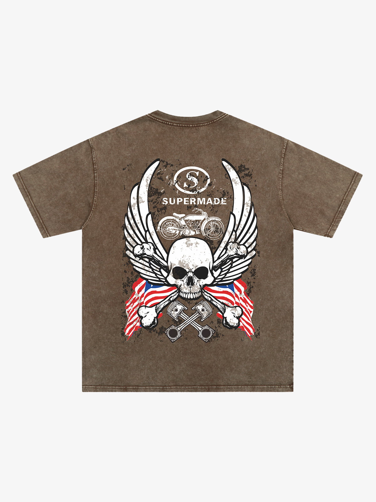Orginal Skull Flag Independence Day T-shirt 